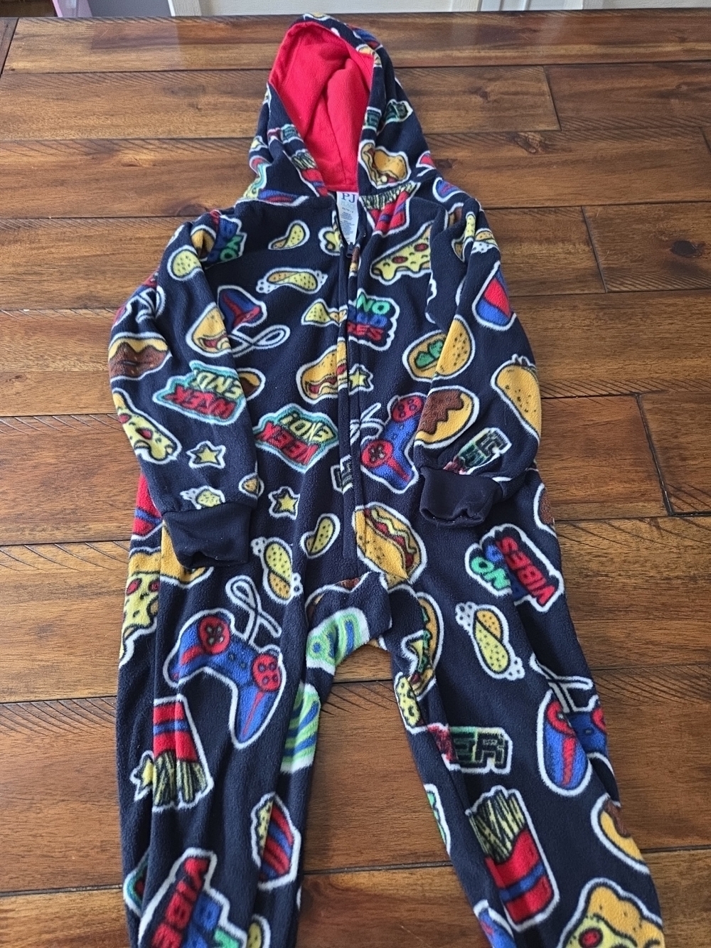 Child 1-Pc. Fleece Footless Pajama, XS (4), The Children's Place Tacos Pizza